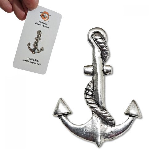 Broche ancre insigne étain - broche,