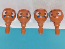 PLAYMOBIL X4 TÊTES PEINTES