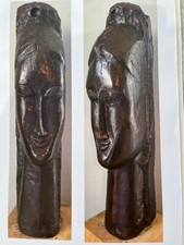 TETE DE FEMME BRONZE À PATINE