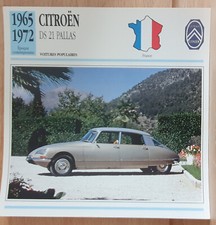 CITROEN DS 21 PALLAS CARTE EDITION ATLAS AUTO VOITURE