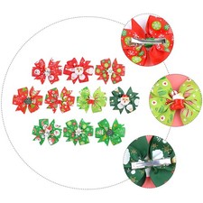 10pcs Christmas Kids Hair Bows