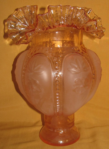 Ancien vase verre dépoli - vase,