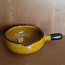 Casseroles En Terre Cuite Émaillée Jaune Moutarde, Terre À Feu, Grand Caquelon