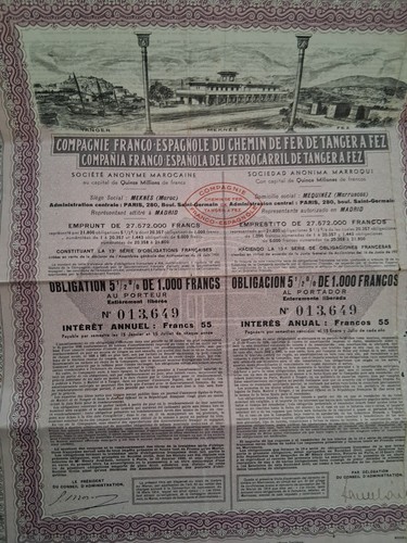 Titre porteur compagnie - titre, au