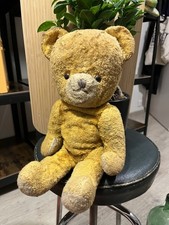 Ancien jouet peluche grand ours ourson articulé France O'Lis Années 40/50