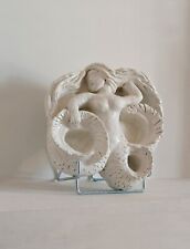 Sculpture Bas relief Sirène en plâtre style 1940