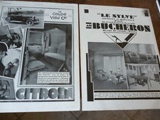 CITROEN coupé de ville C6F 83 + AU BUCHERON  publicité papier ILLUSTRATION 1929
