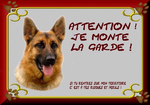 Plaque garde berger - garde,