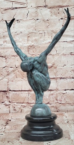Statue nageur bronze homme - statue,