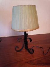 Petite Lampe Chevet 1950 Style Fer Forge Et Lamelles Plastiques 