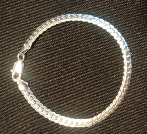 Bracelet chaîne argent massif