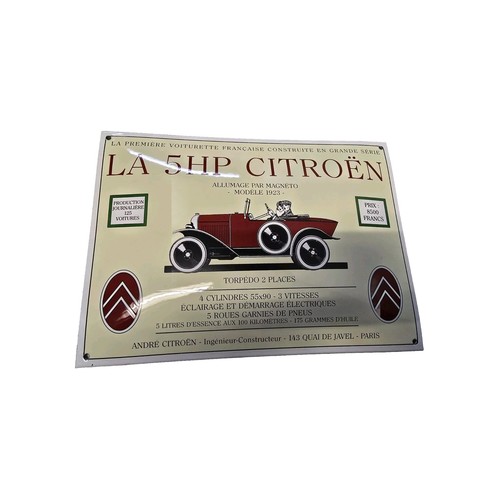 Plaque émaillée 5hp - plaque,
