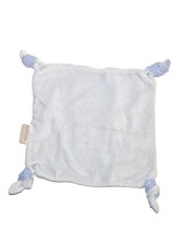 Doudou plat blanc ours bleu
