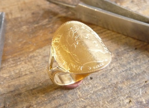 Bague pièce carats - bague, 9