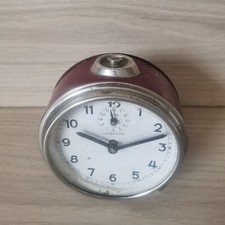 Réveil JUNGHANS Rouge Vintage Années 1950 - Made in Allemagne, À Restaurer