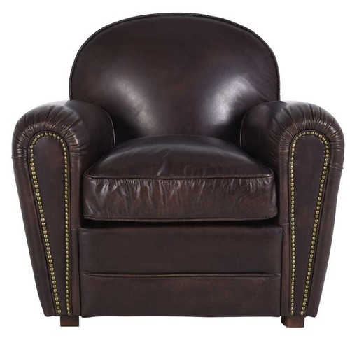 Fauteuil club cuir 67x80x76cm - club,
