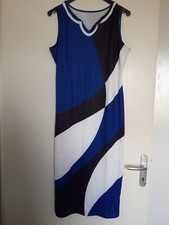 robe moulante bleu, blanc noir "t-XL"