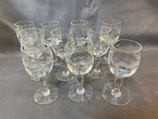 Lot 10 anciens petits verres à pieds pour apéritif ou liqueur bistrot vintage