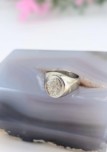 Bague chevalière blanc - bague,