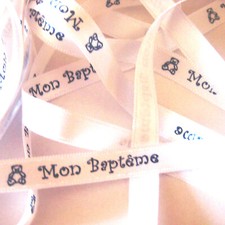 Ruban mon bapteme texte - ruban,