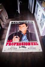 THE PROFESSIONAL ADV Belmondo French Grande Vintage Movie Poster Original 1981