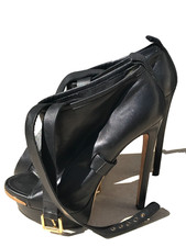 Belles chaussures sexy DSquarred 2  Pt 39 en superbe cuir noir  VAL. 850 eur