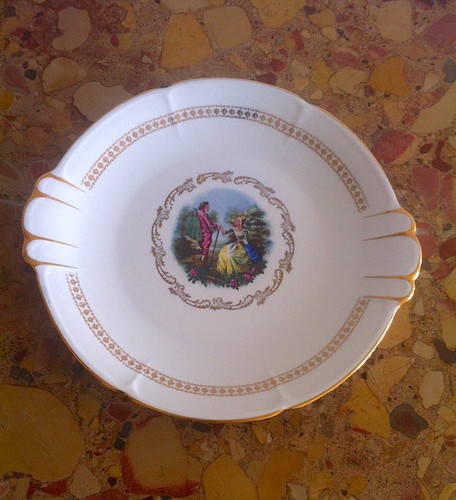 Ravier plat porcelaine - plat,