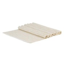 6x Tissu Tissu Tissu Tapis Cuisine Table Ensemble 45 x 34.5cm Naturel