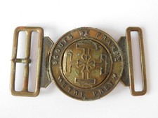 ANCIENNE BOUCLE DE CEINTURE SCOUTS DE FRANCE "ETRE PRET" / SCOUTISME