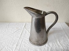 Ancien Pichet, broc, cruche en métal  26cm de haut