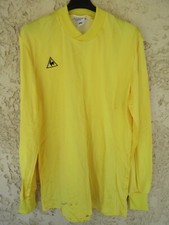 Maillot LE COQ SPORTIF vintage made in France années 80 jaune maglia 6/7 L