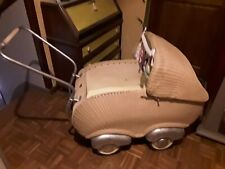 LANDAU BEBE ANCIEN (PAS JOUET) SCOUBIDOU TRESSE ANNEES 1950 -ETAT EXCEPTIONNEL !