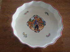 Super plat a tarte HANSI en ceramique ELCHINGER décor  d'enfant