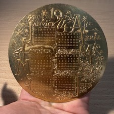 Médaille Sextant 1974 En Bronze Calendrier