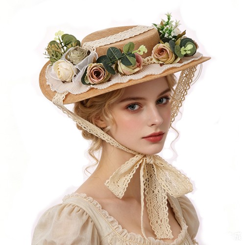 Victorian hat women - women's, florals