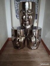 Tabourets Tête Visage Bonze