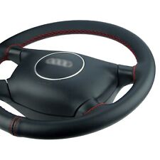 Couvre Volant Cache Guidon Cuir pour Mercedes Benz Classe C W202 Couture Rouge