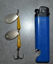 Cuillère tournante ancienne à 2 palettes 2 corps plombés (Jamais servi - pêche)