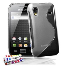 COQUE SAMSUNG GALAXY ACE - LE " S " TRANSPARENT SILICONE SOUPLE (TPU) + 3 FILMS