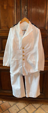 Marine Nationale uniforme ancien veste et pantalon en toile  lin sergé   réf MA9