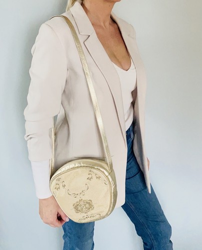 Sac main cuir doré - à,