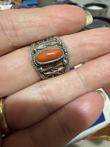 Bague argent corail - bague, et