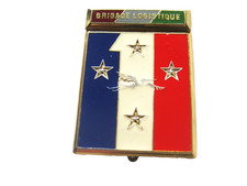INSIGNE TRAIN 1° C.A BRIGADE LOGISTIQUE (cigogne argentée) Y. DELSART