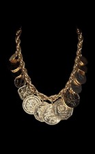 FRANKLIN MINT collier dorè de pieces des  caraibes medaillier 