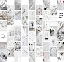 GROBRO7 50p Art Card Gris Blanc Wall Collage Kit, Esthétique Image Indie Room 