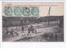 LENS: abris métro de la place verte anct. république, brouette, vélo - tr