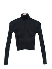 ZARA Pull-over à col roulé Dames Pull T EU 36 noir style décontracté