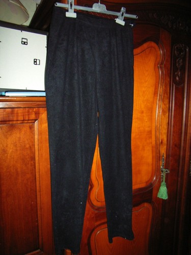 Pantalon fuseau noir maille - noir,
