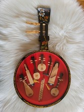 MANDOLINE BOIS LAQUÉ MINIATURE INSTRUMENT MUSIQUE Pipa Yueh Chin Dizi Ruan Banhu