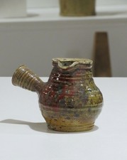 27/ LA BORNE Verseuse signature à déchiffrer. grès pyrité era Robert Deblander